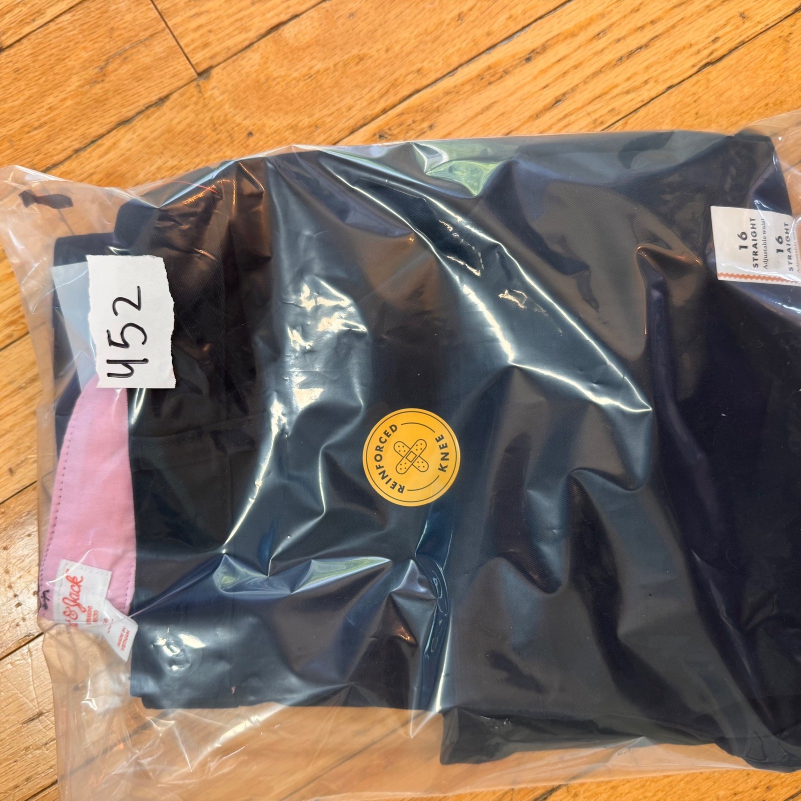 Cat & Jack Girls Navy Blue Straight Leg School Uniform Pants Reinforced Knee 16