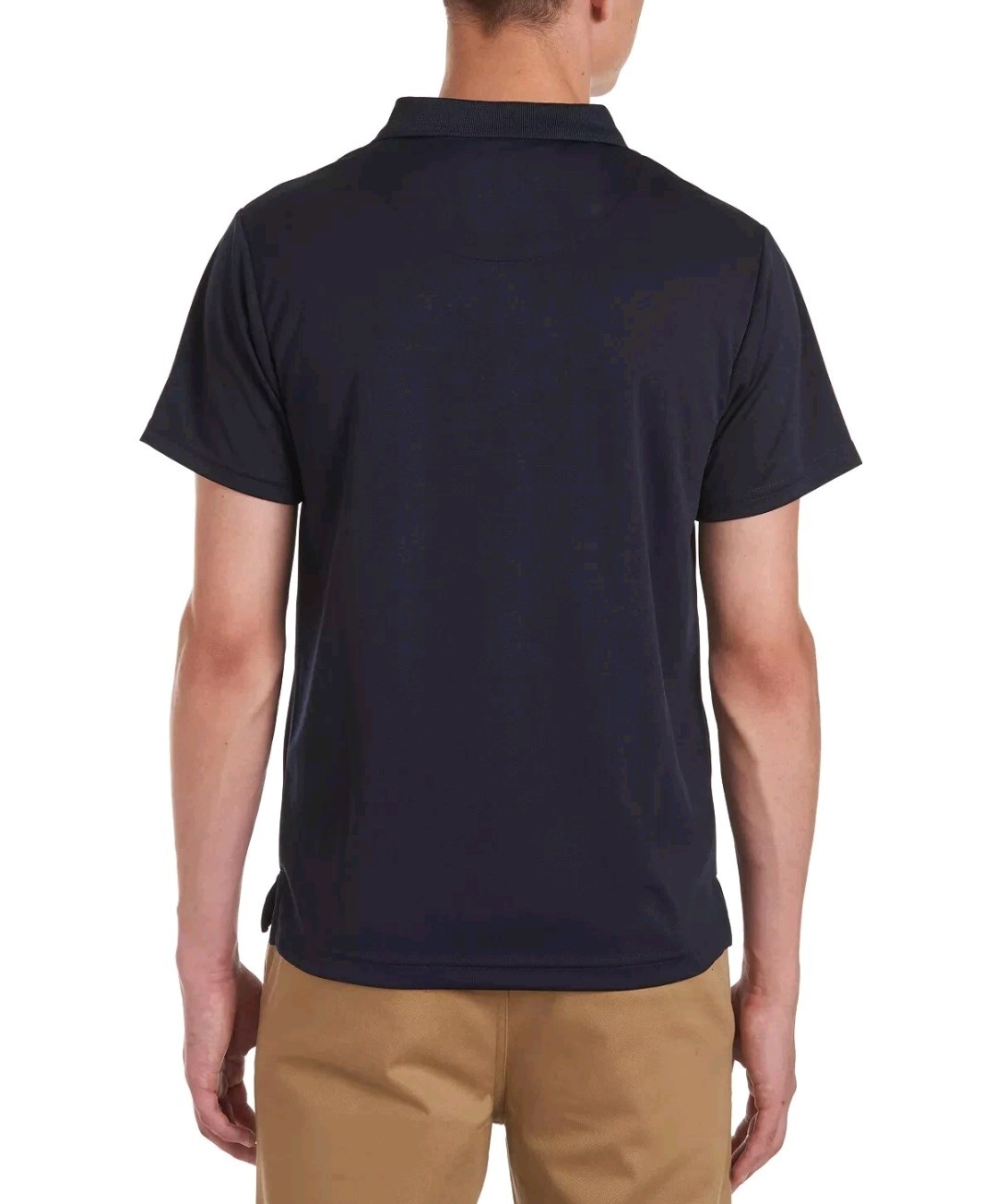 Nautica Young Men Uniform Short Sleeve Double Pique Polo Shirt XL (40-41) Navy