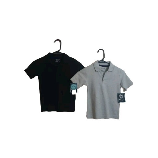 2 New Back To School Shirt’s Black/Gray For Boys Size XS (4/5) With softer…