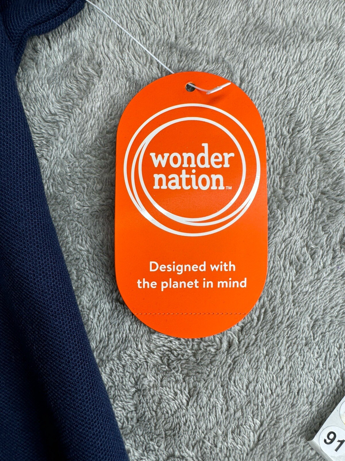 Wonder Nation XL (46-48) Young Mens SS Polo Blue School Uniform