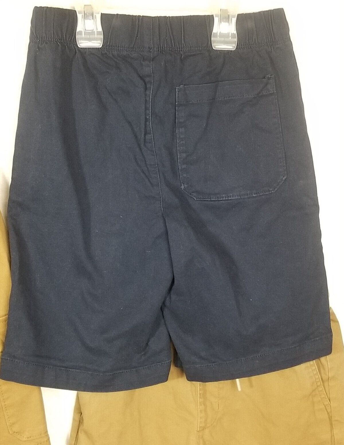 Old Navy Boys Built-In Flex Straight Uniform Shorts Blue/Beige 10-12 (4 Pair)