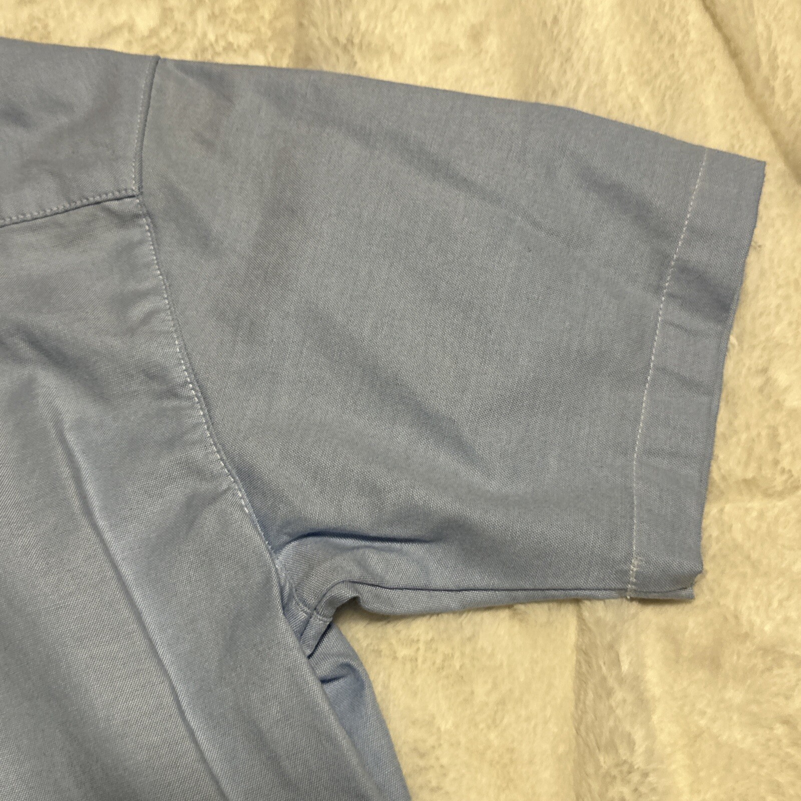 French Toast Size 14 Short Sleeve Button Down Uniform Shirt Light Blue (#11)