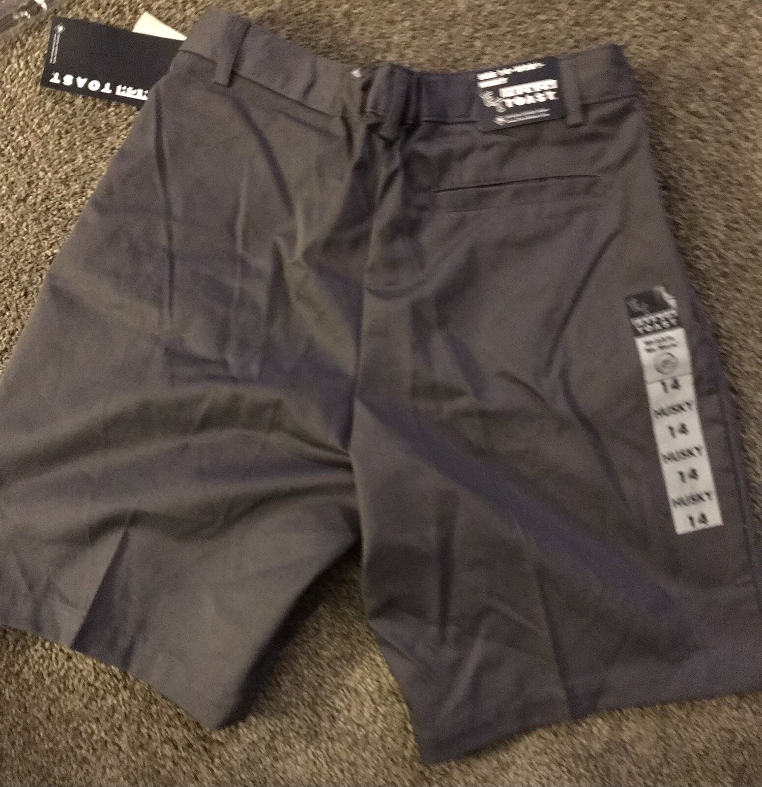 French Toast – boy’s uniform pleated dark grey shorts -size 14 husky