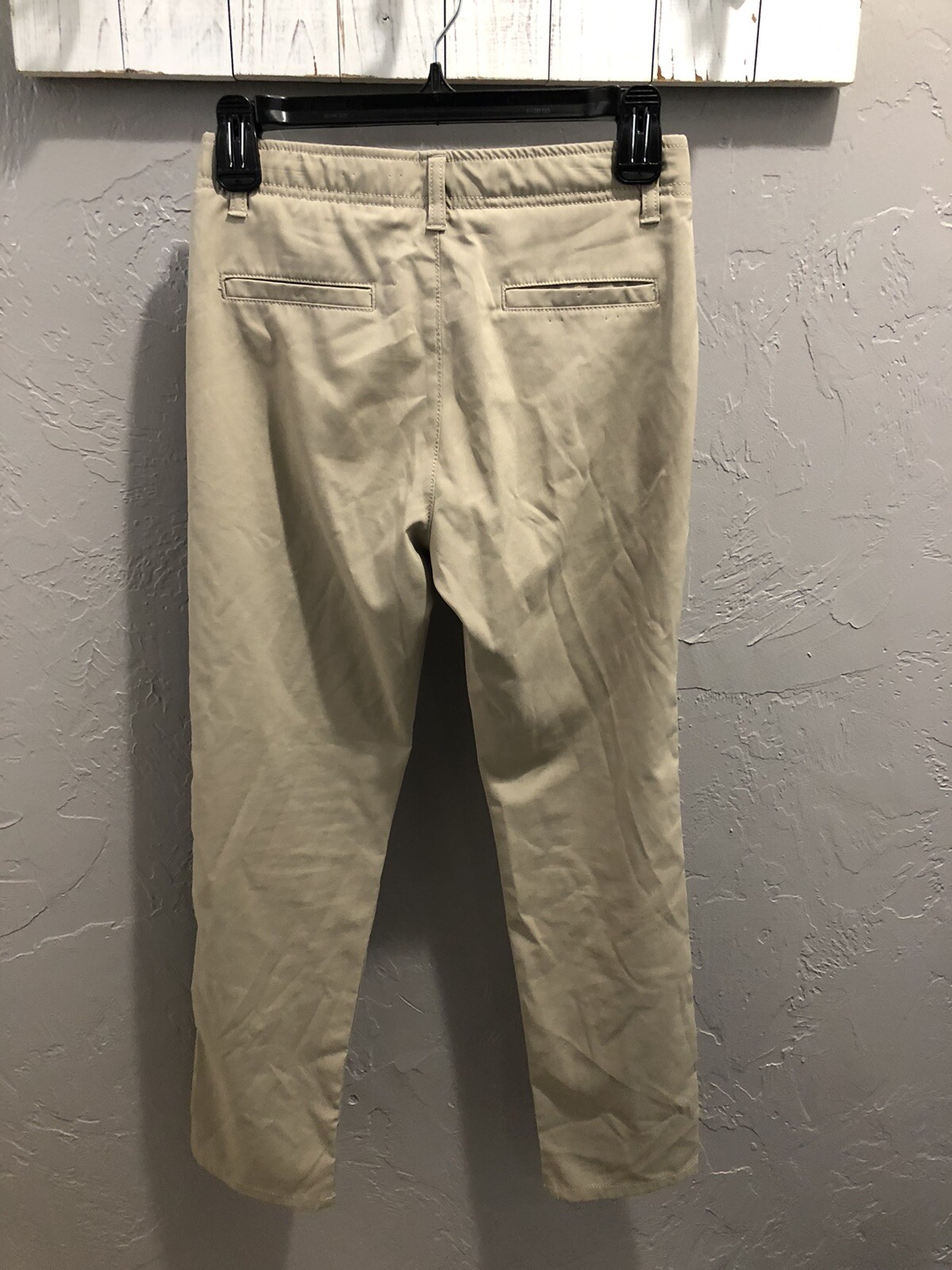 Chaps School Uniform Stone Cold Color Pants Boys 12 Regular Flex Waist Band