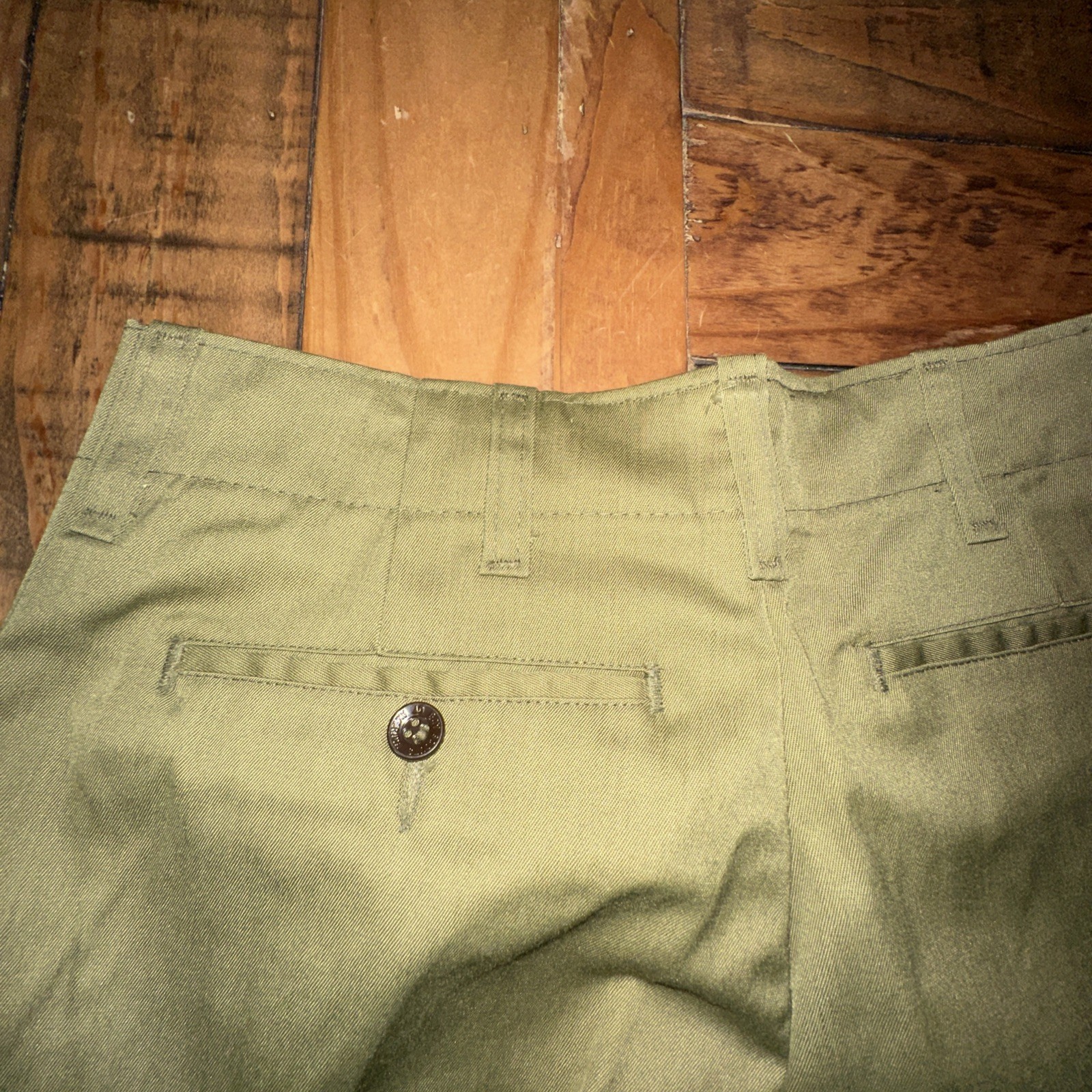 Lot of 2 Vintage Boy Scouts of America Uniform Pants Trousers Talon Zip Green