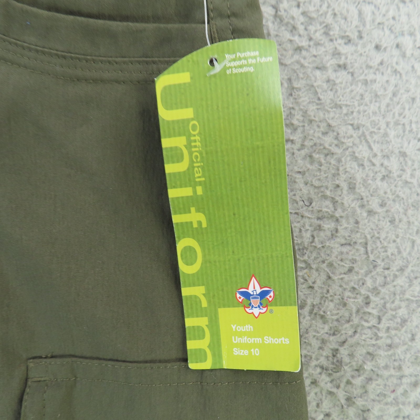 Boy Scouts of America BSA CUB Uniform Green Shorts sz 10 New NWT