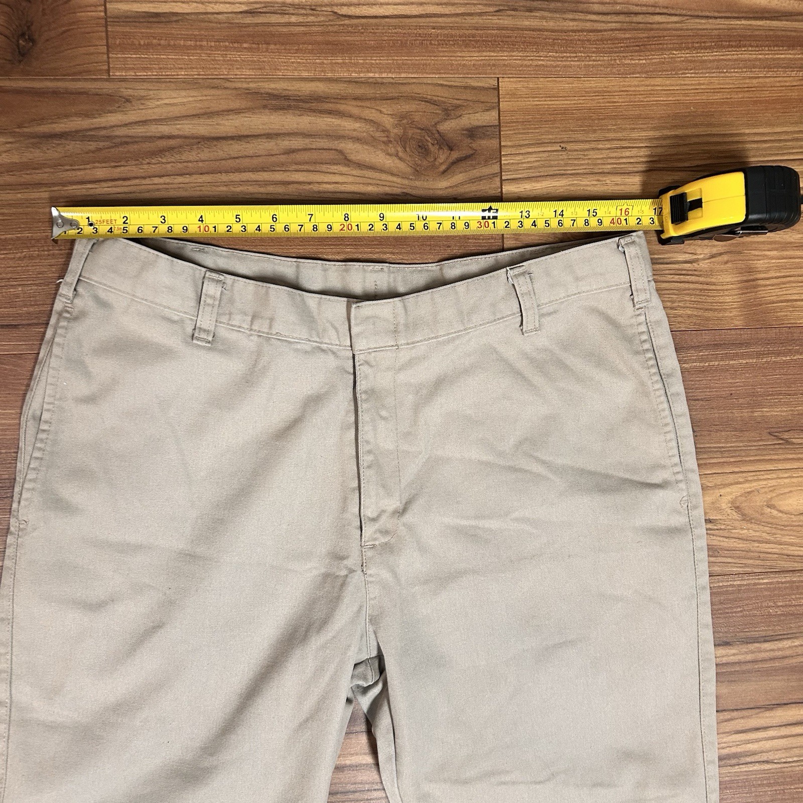 Tom Sawyer Boys School Uniform Pants Khaki Size 34 Husky Flat Front