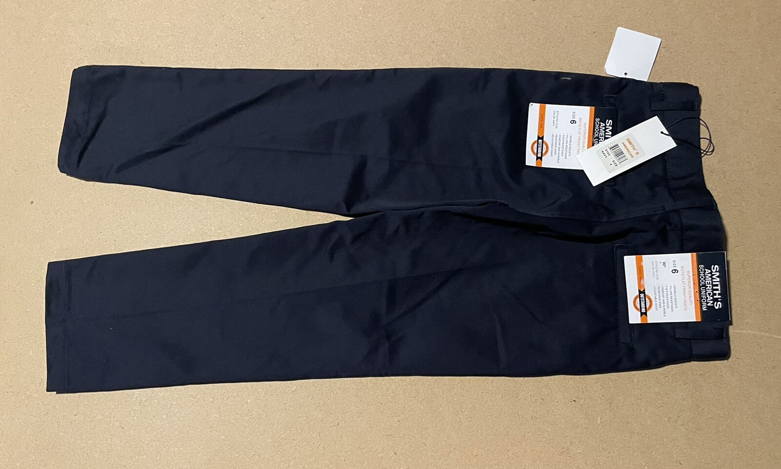 Boys Smith’s American Flat Front Size 6 School Uniform Navy