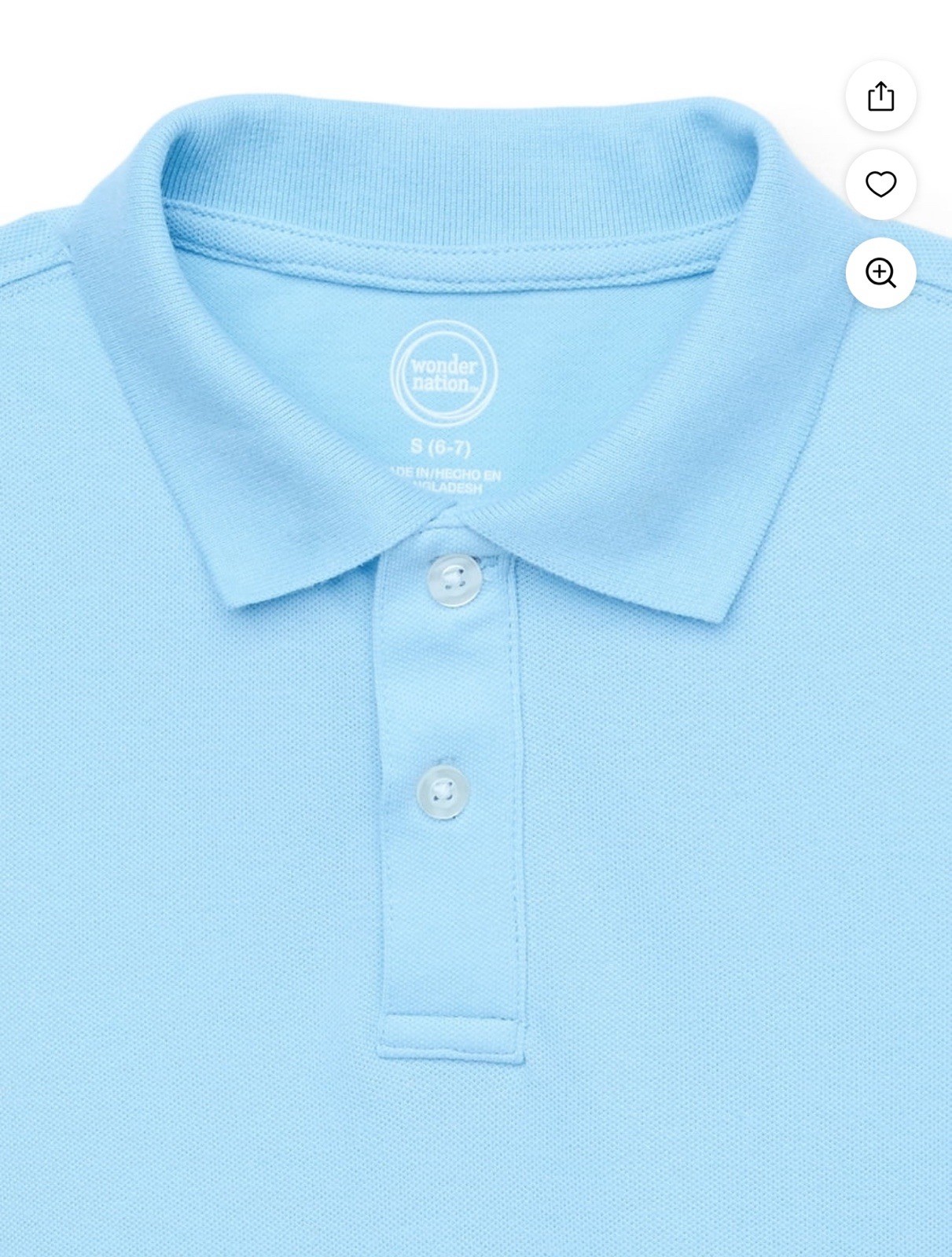 3 Back Wonder Nation School Uniform For Boys Short Sleeve Polo Size 14-16