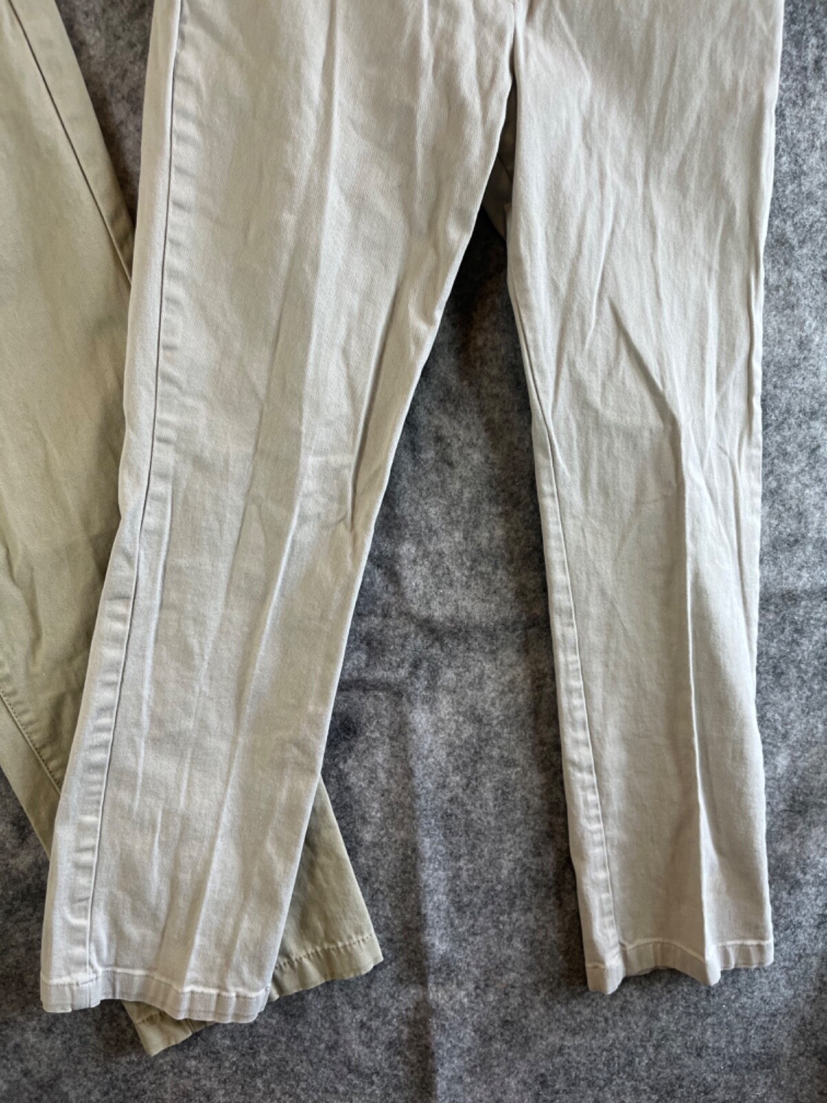2 Pair-Boys George & Crazy Sz 10 khaki flat front adjust waist uniform pants