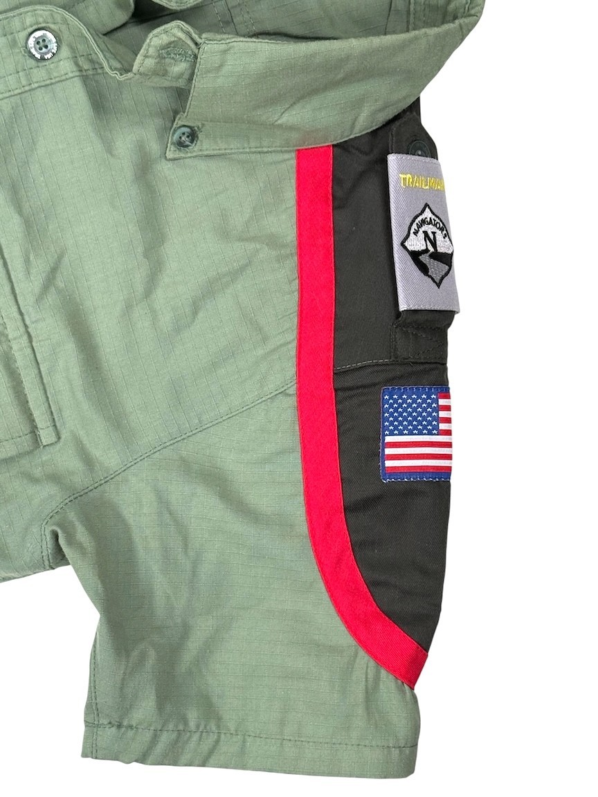 Trail Life USA Youth Official Uniform Shirt SS Green Ripstop Size LG YS Flag