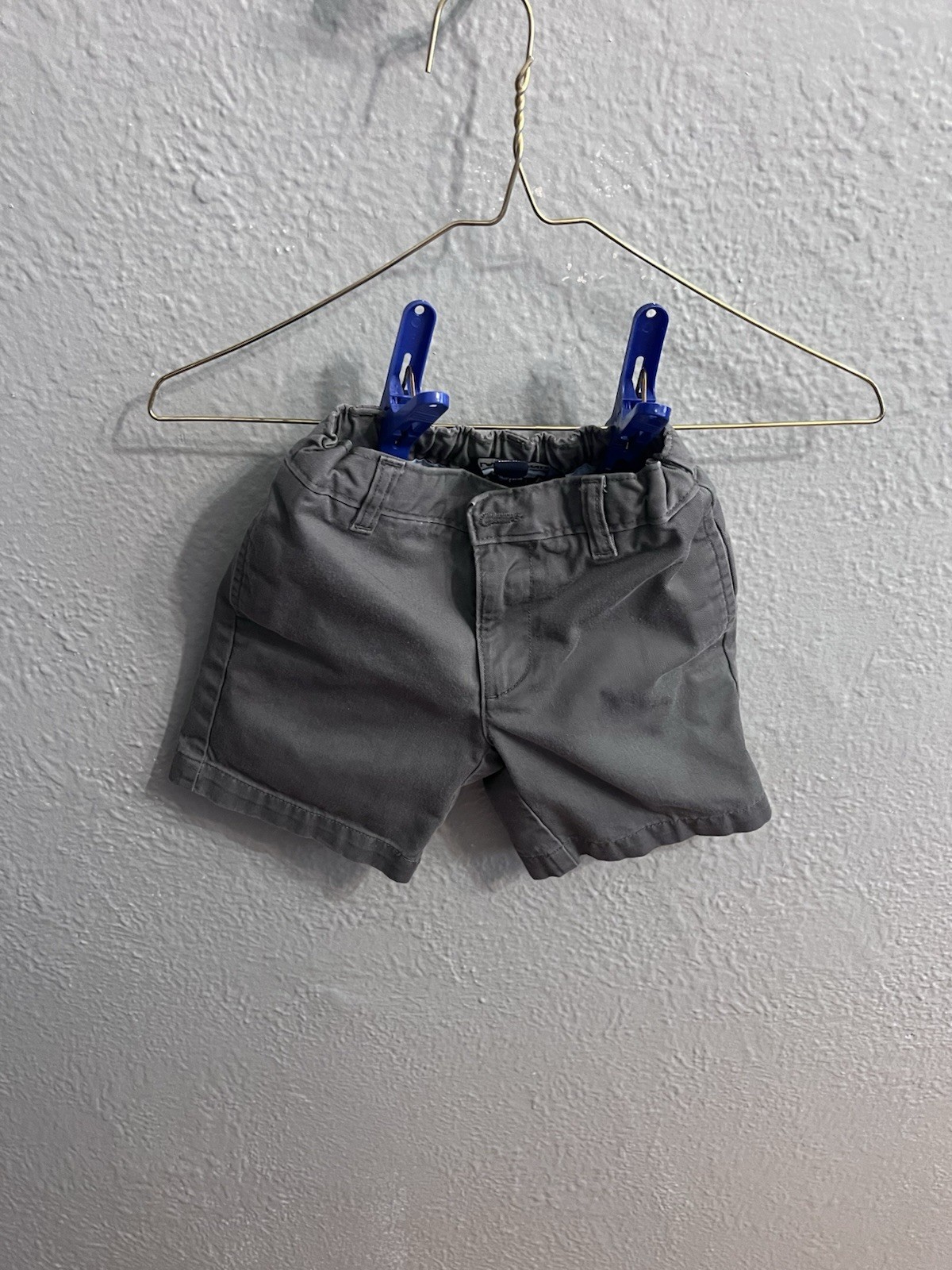 Lands End Shorts Boys Size 6 Gray Shorts School Uniform Elastic Waist