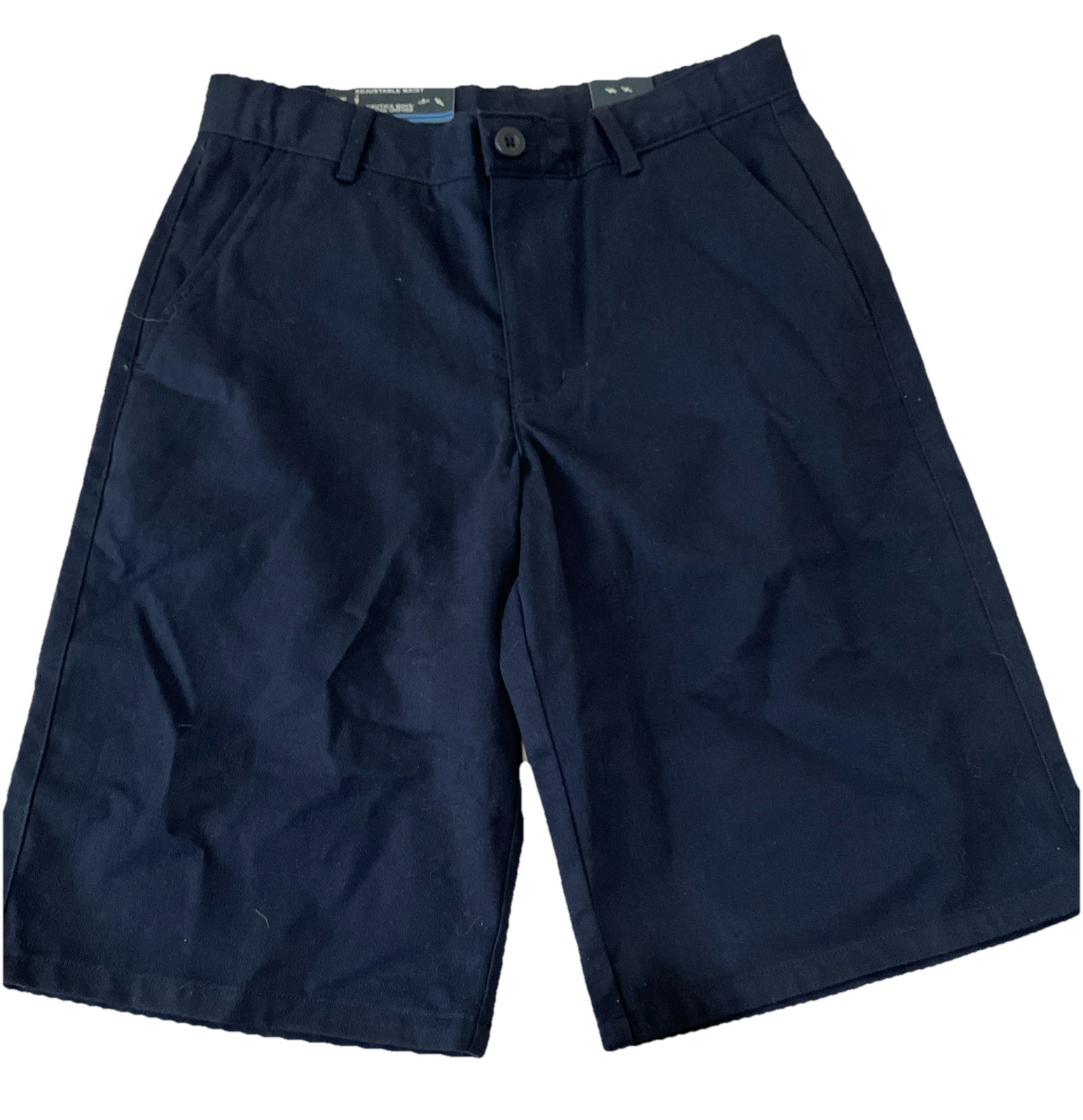 NWT Nautica Boys 16 Reg Navy School Uniform Shorts Adjustable Flat Front