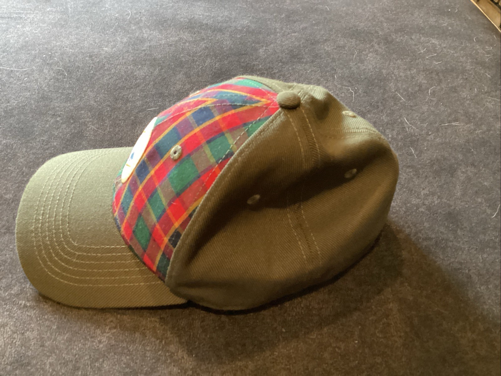 Webelos Boy Cub Scout Fitted M/L Hat Plaid Green G900w
