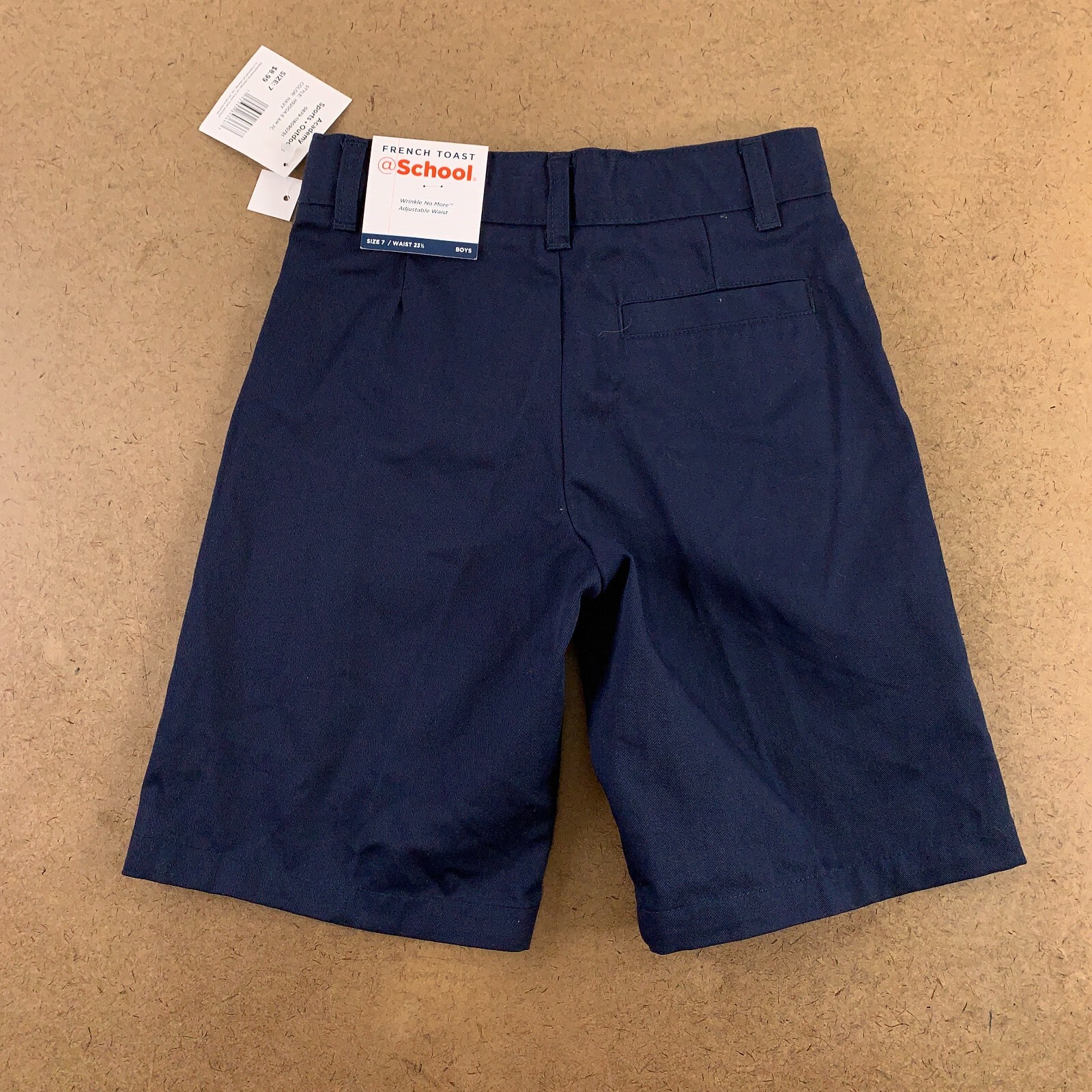 French Toast Boys Size 7 Navy Twill Flat Front School Uniform Shorts 2 Pack NWT