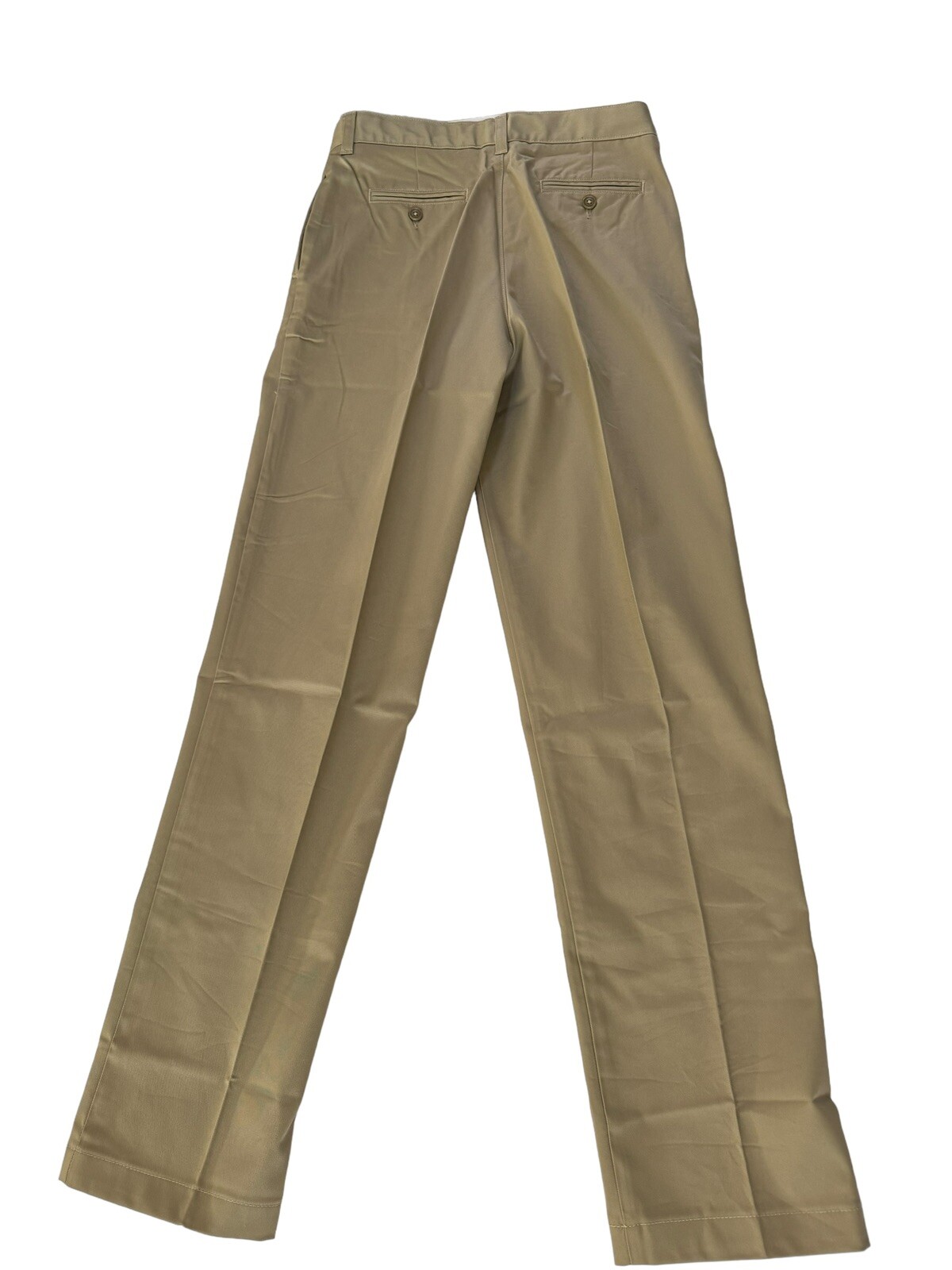 Lands End Boys Sz 20 15-16 YRS Khaki Chino Pants 33Wx32L” Iron Knee #3125