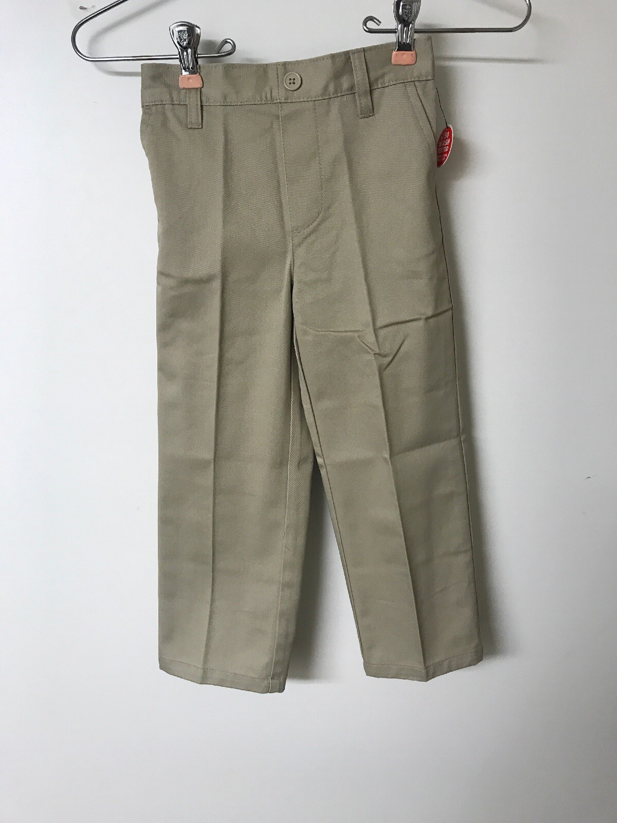 French Toast Little Boys’ Flat Front Double Knee Pant, Khaki, Size 4T