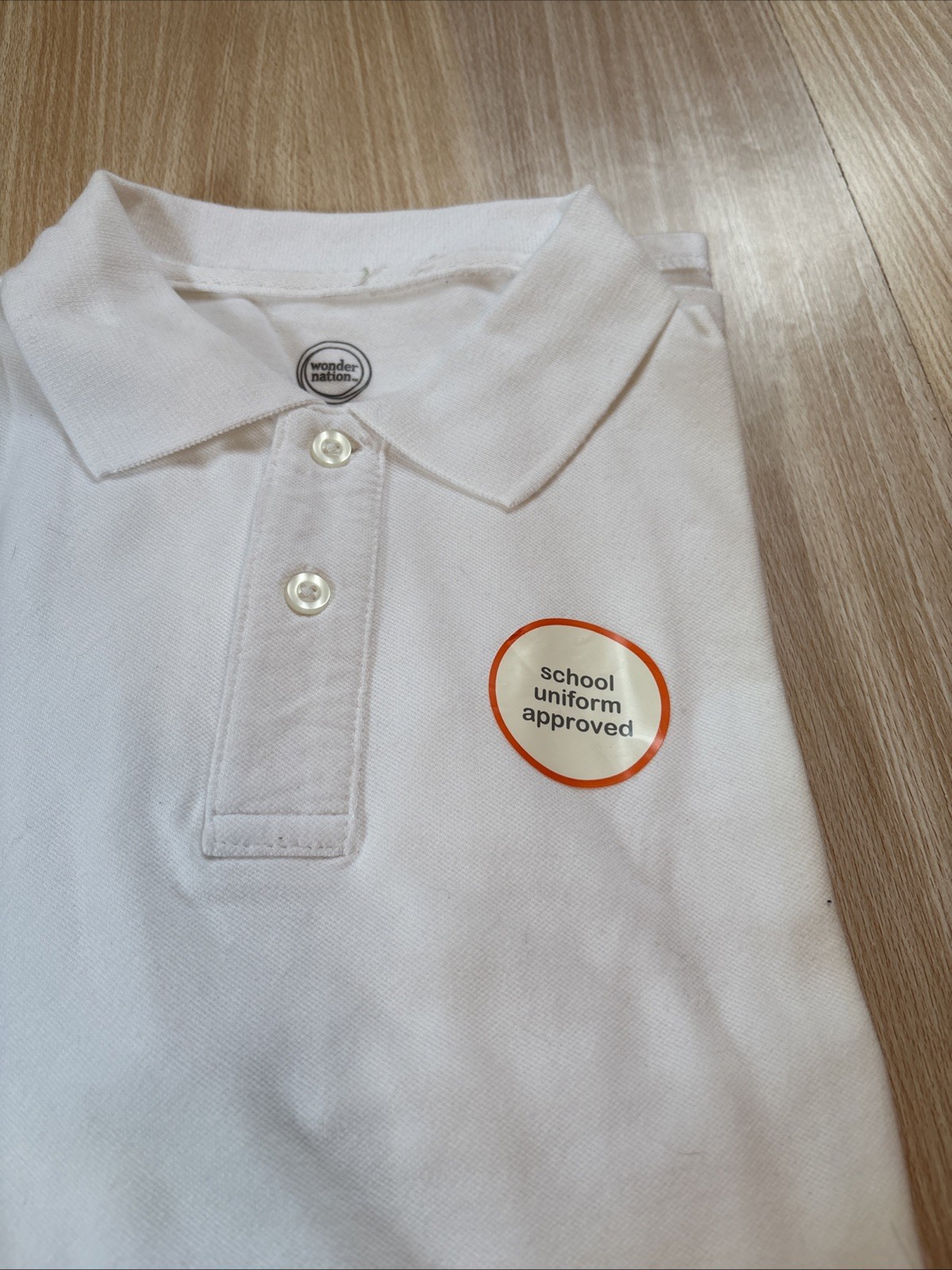 Wonder Nation Boys School Uniform Polo Shirts; Sz L (10-12) Husky LOT OF 2 NWT