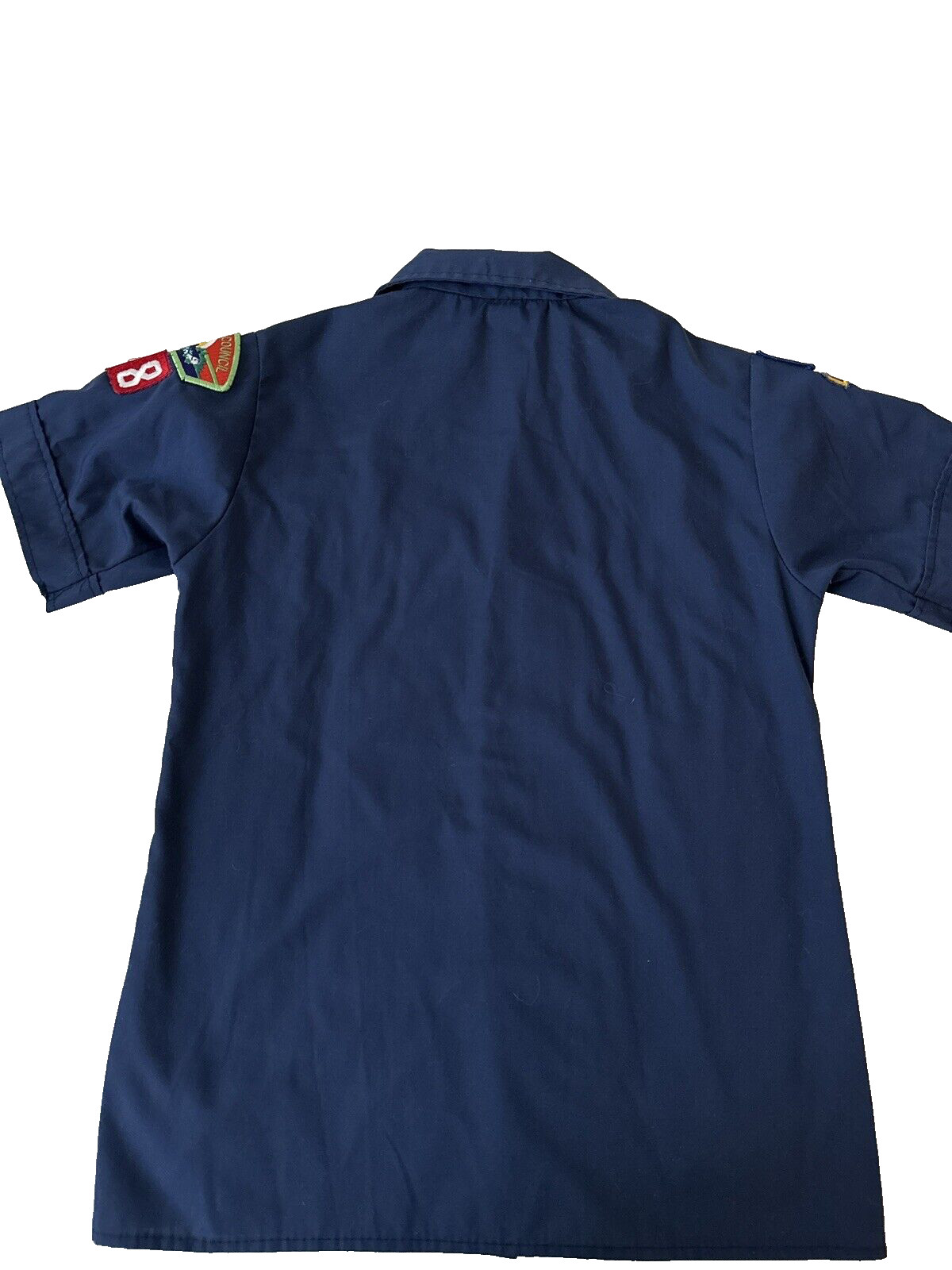 Size 14 Cub Scout Of America Blue Shirt with collar, 10 buttons, pockets VTG.