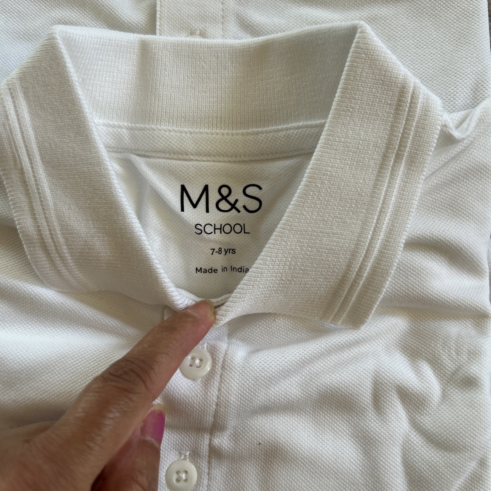 2 Pack School Uniform Polo Boys Regular Fit Short Sleeve Size 7/8 Year Kids