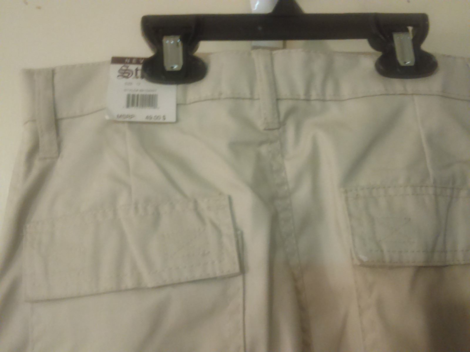 1 PR NEW NEVADA Studio Boys 12 Khaki Cargo Pants MSRP $49.00 100% Cotton Egypt