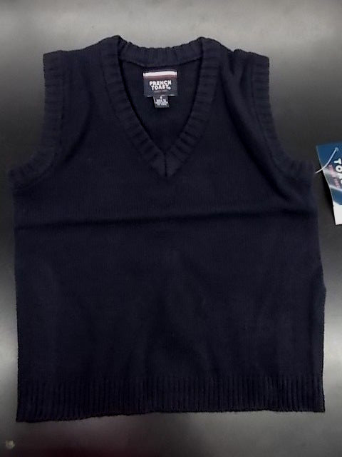 Boys French Toast $24 Uniform Navy Sweater Vest Size 4 – 7