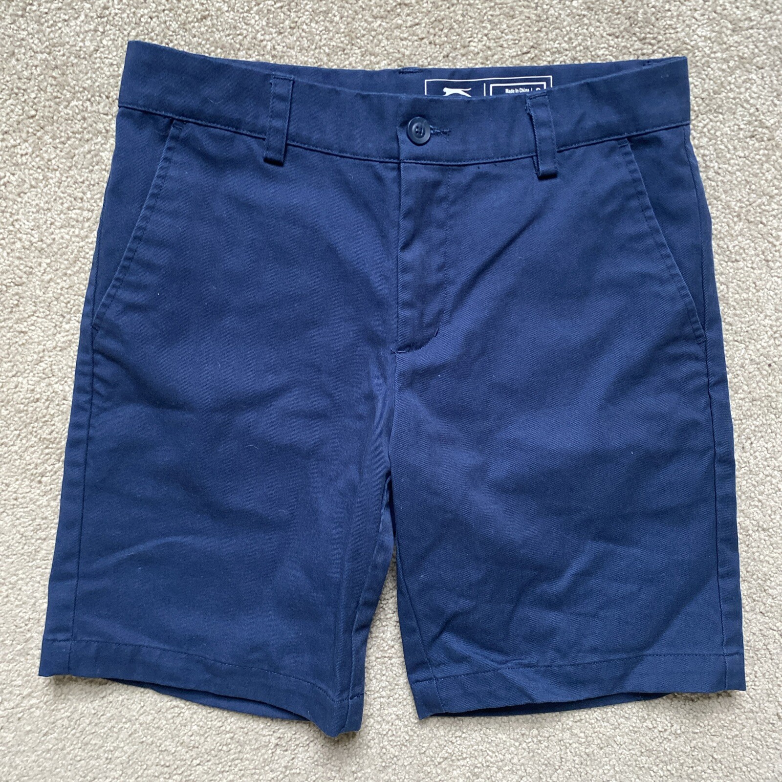 Boys Slazenger Size S Navy Blue Dress Uniform Shorts Adjustable Waist