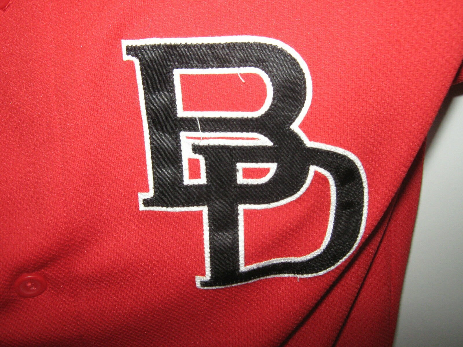 Big Dogs Majestic Baseball Jersey Cool Base Red Short Youth L Polyester Spring