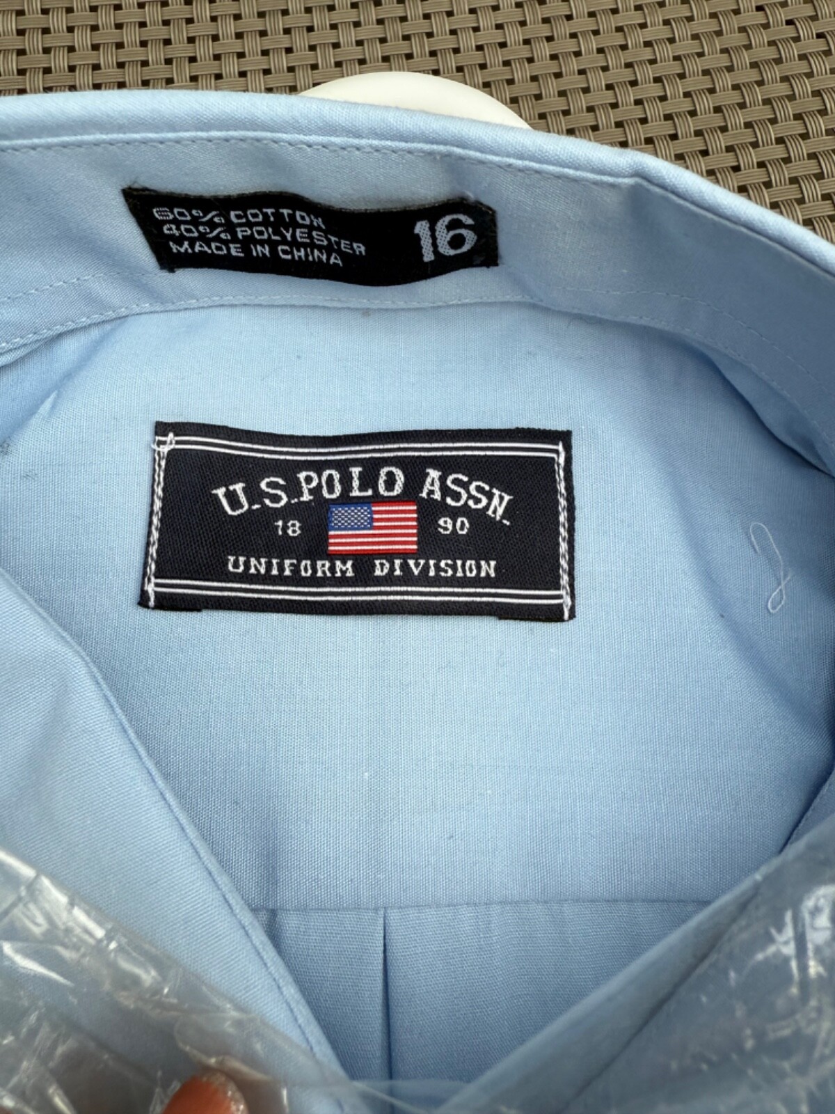 New 2 LOT Boys US POLO ASSN SCHOOL UNIFORM BLUE LONG sleeve BUTTON DOWN Shirts