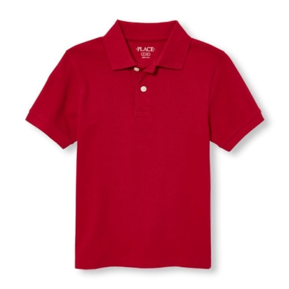 5 piece BUNDLE Children’s Place Boys Uniform Pique Polo in Red | Size XL (14)