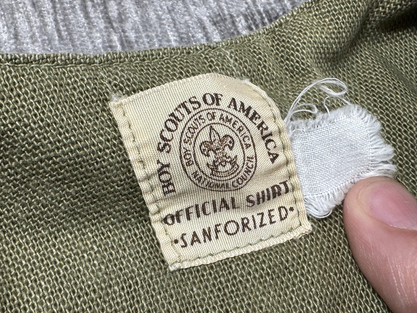 Vintage Boy Scouts Of America Shirt Boys Sanforized Green Official Uniform