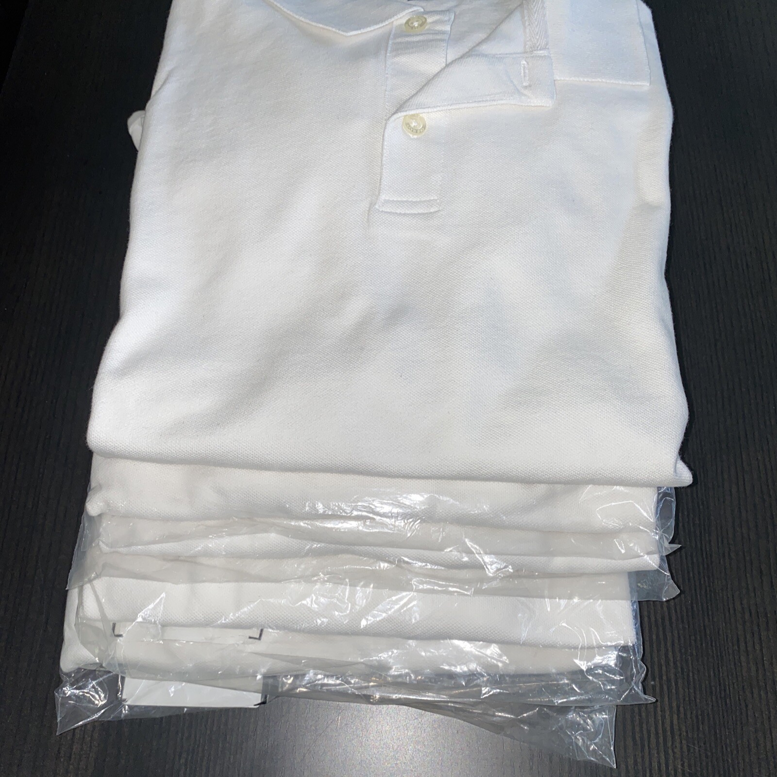 Lot of 9 Old Navy School Uniform Boys Plique Polo White Color Short Sleeves