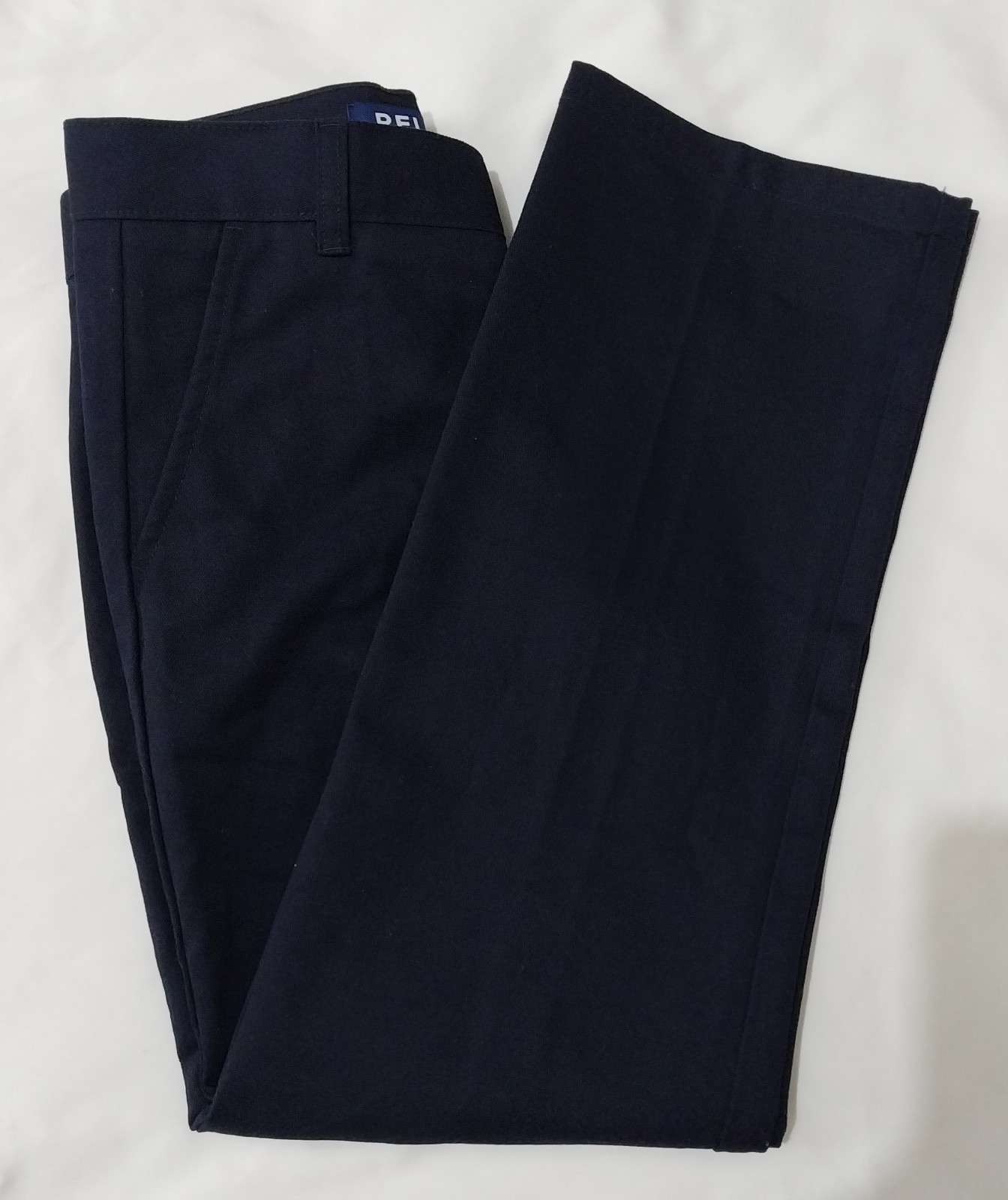 French Toast Boys Uniform Straight Adjustable Waist Relax Pants 10 Blue ~ Used
