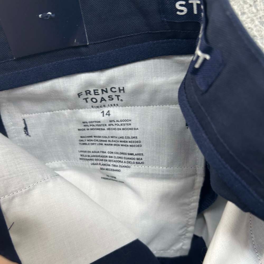 French Toast Schoolwear Relaxed Fit Uniform Pants Blue Pant Boy’s Size 14