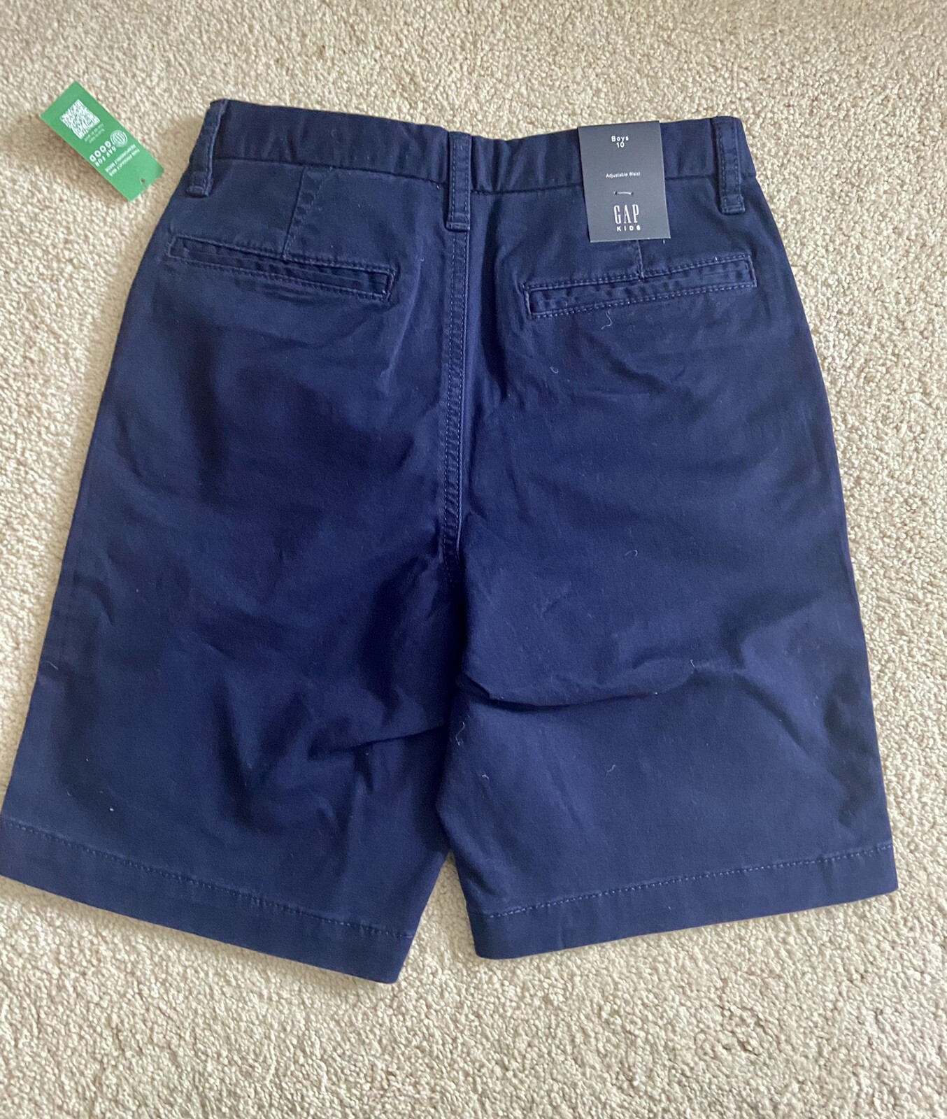 Gap Kids Size 10 Boys Shorts Navy Blue Cotton Dress Uniform Chino Flat Front NWT