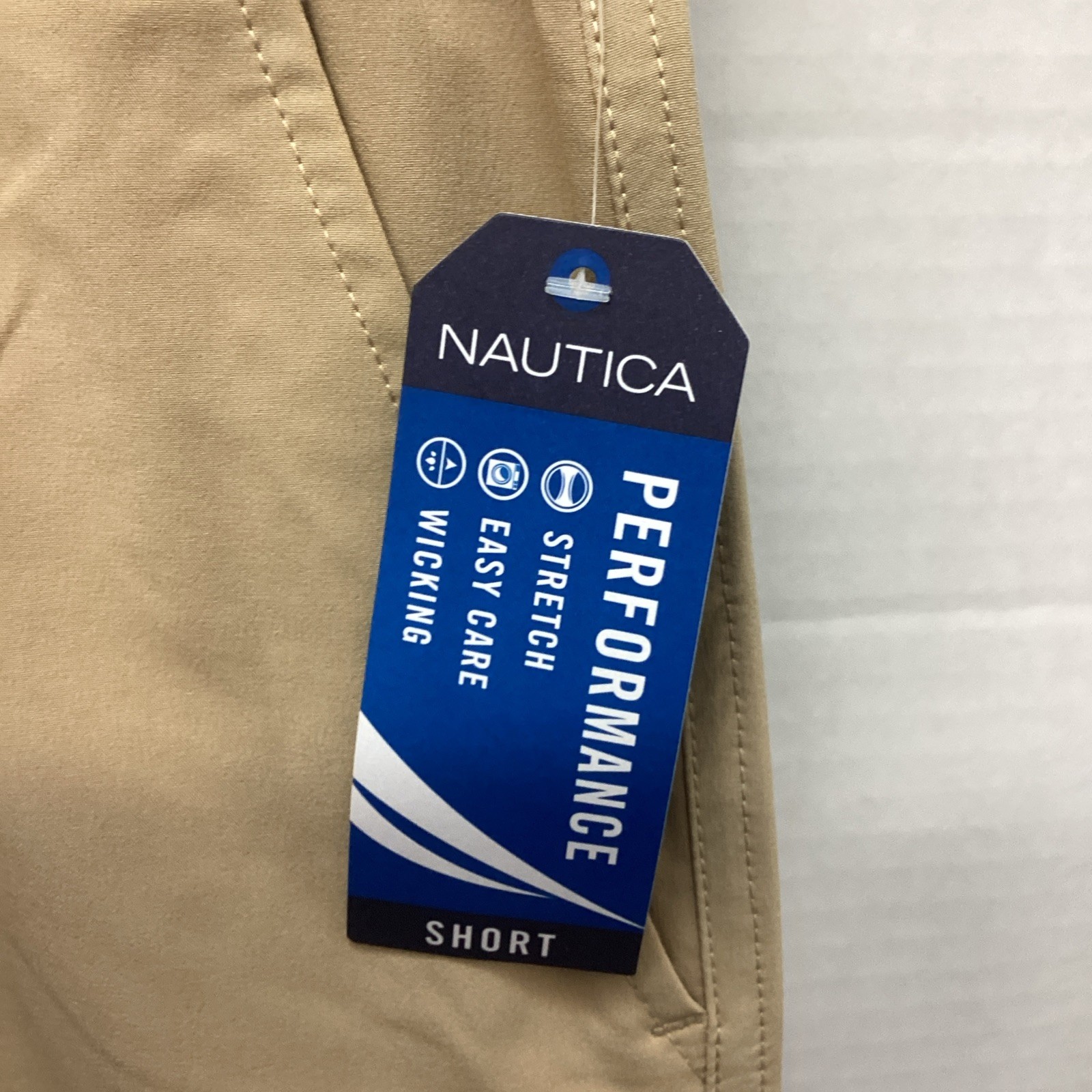 Nautica Boy’s School Uniform Shorts 261 Med Khaki NUFCC46F Size 14 Reg New