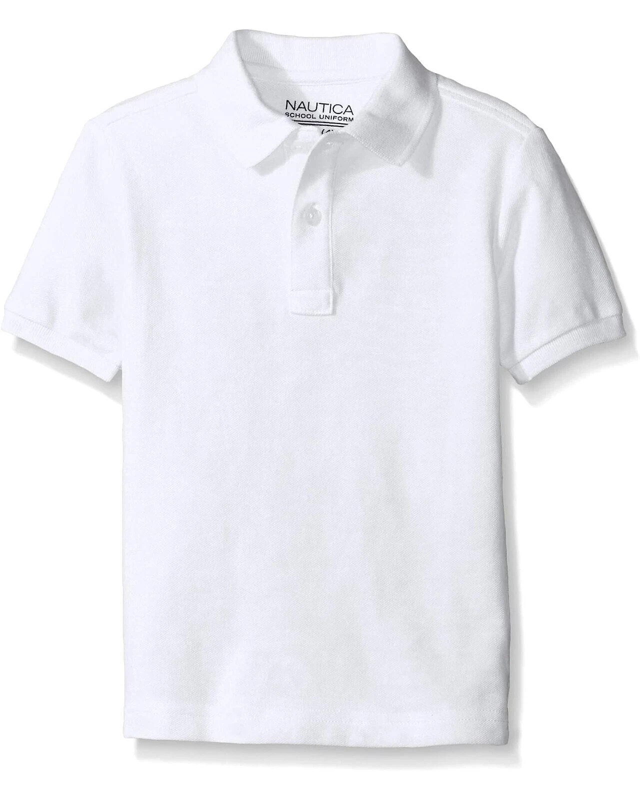 Nautica Boys’ Little School Uniform Pique Polo Short Sleeve, Size SM 4 MSRP $24