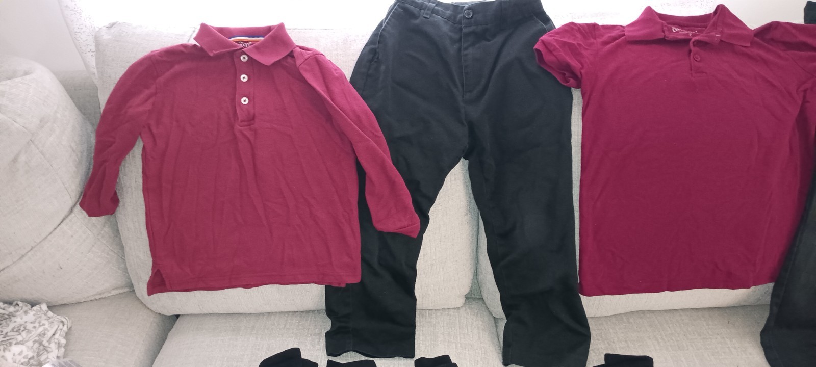 Boys school uniform shirts and pants size 6-7