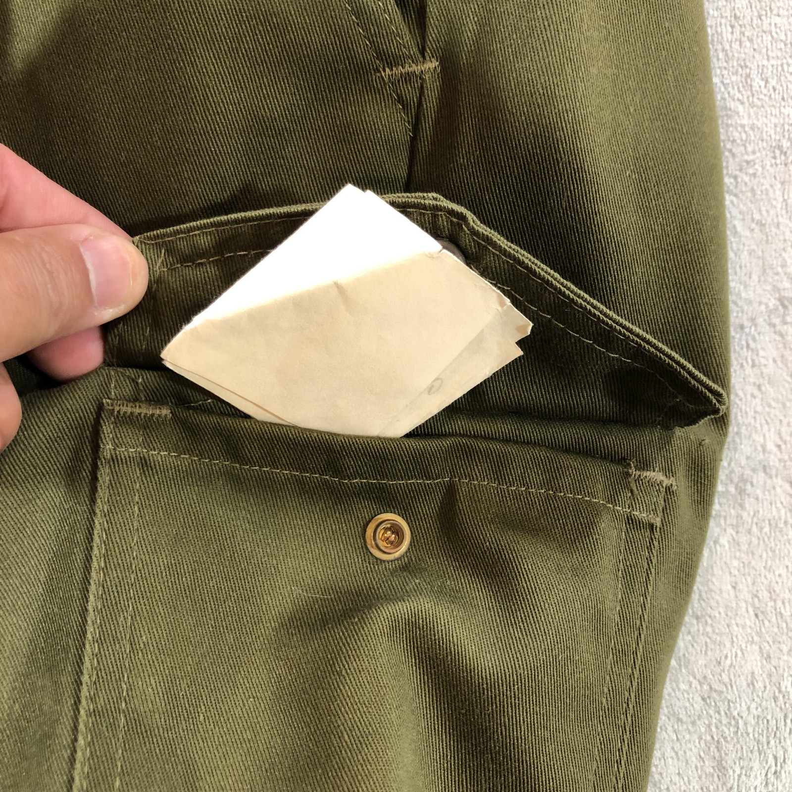 vtg Boy Scouts of America Pants Youth 26 Green Official Uniform Cargo Pockets