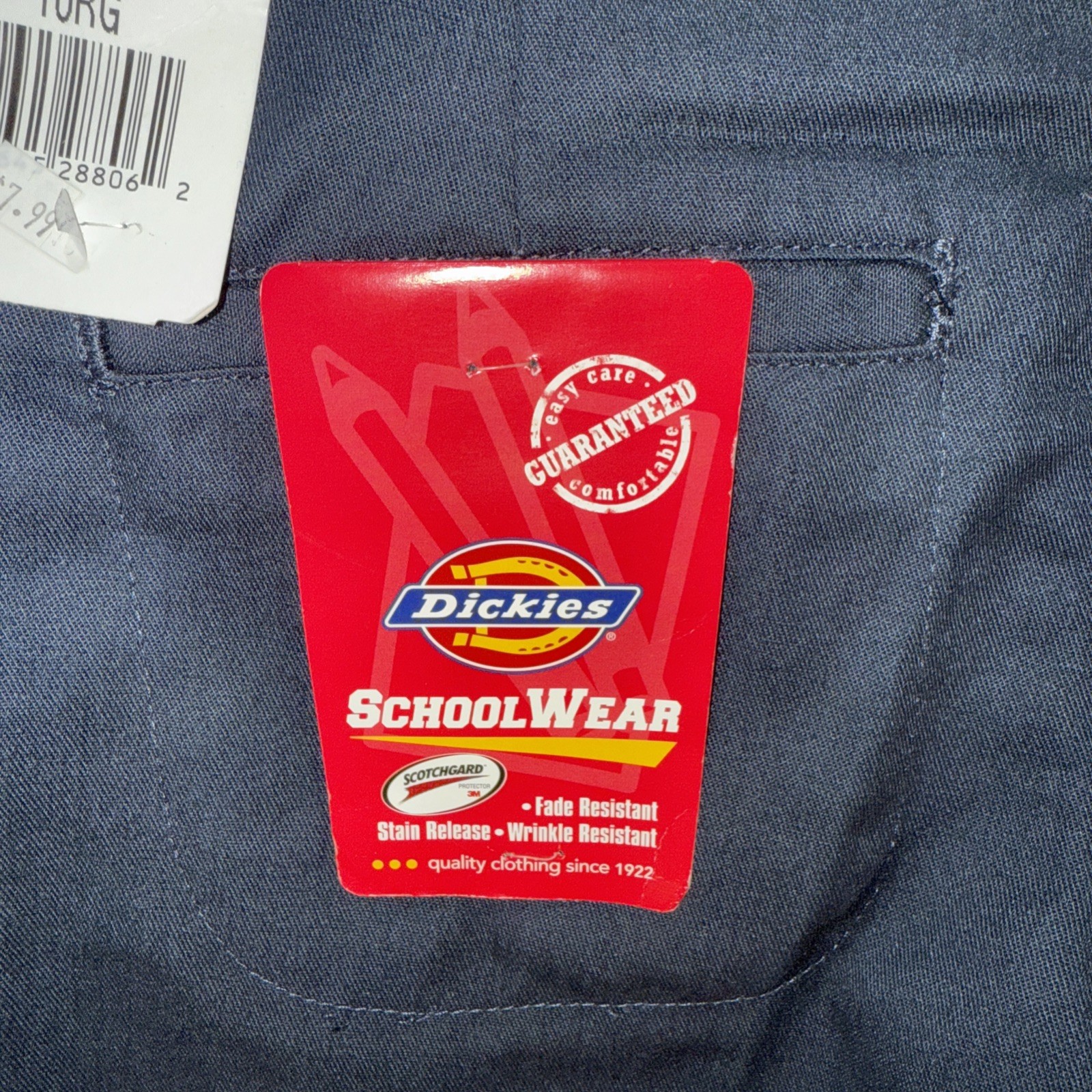 Dickies School Uniform Pants Size 10 Navy Wrinkle Resistant KP510DN