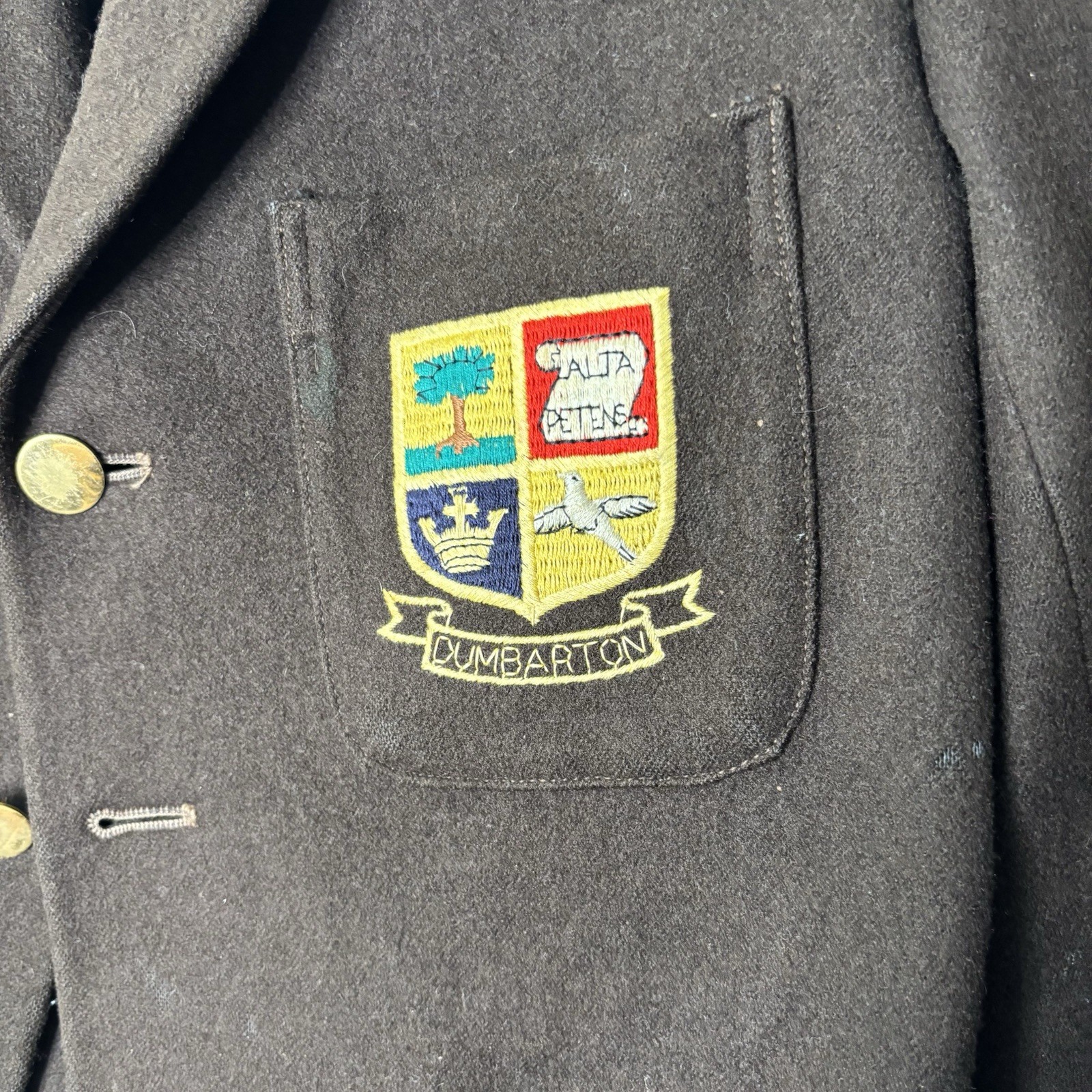Vintage British Boys Wool School Blazer
