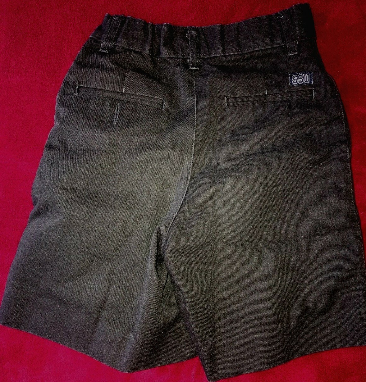 boys 8 slim BLACK SCHOOL UNIFORM SHORTS SUNSHINE adjustable waist tabs