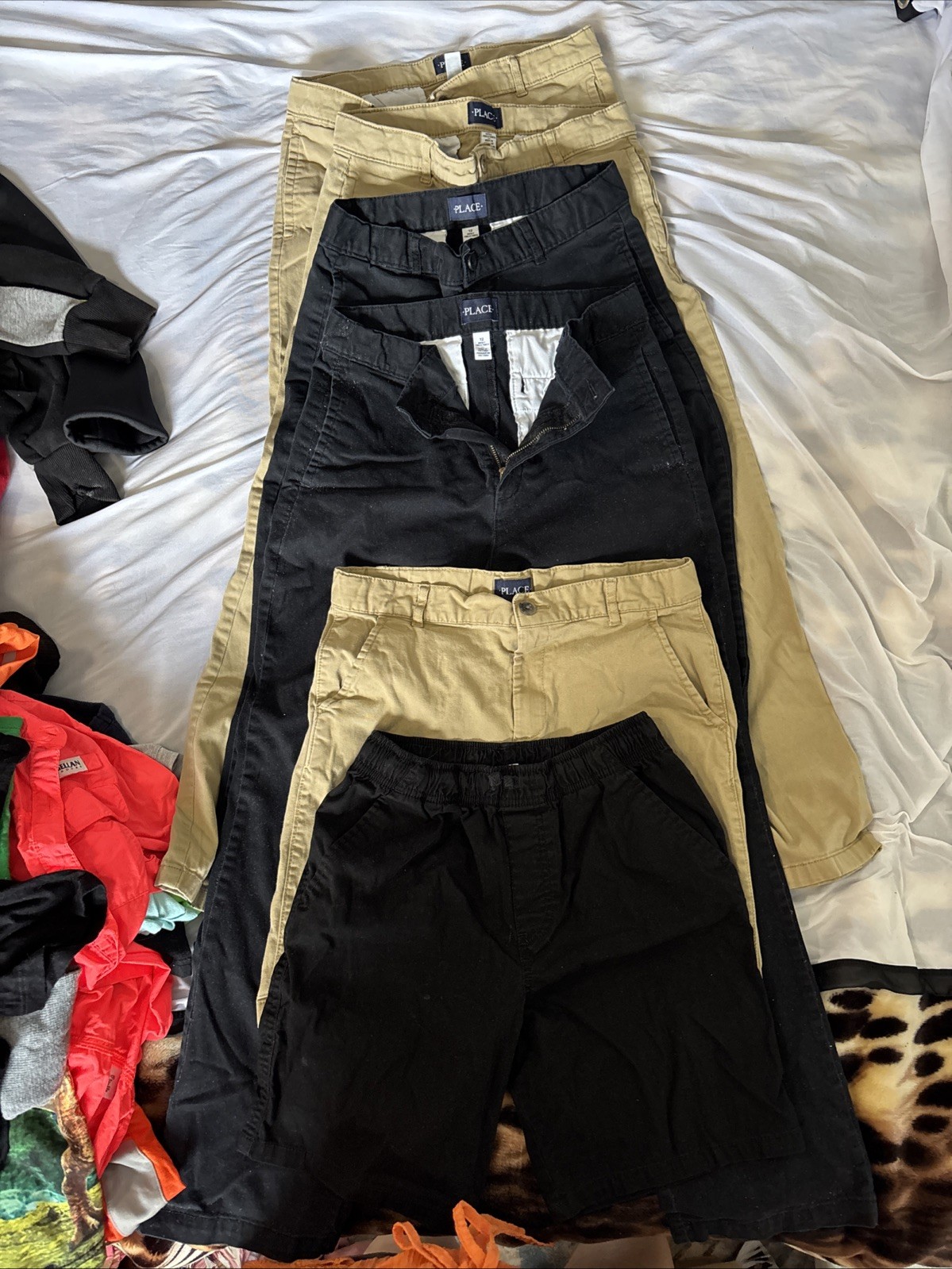 12 Husky The Children’s Place School Uniform Pants And Shorts Lot Of 6 USED