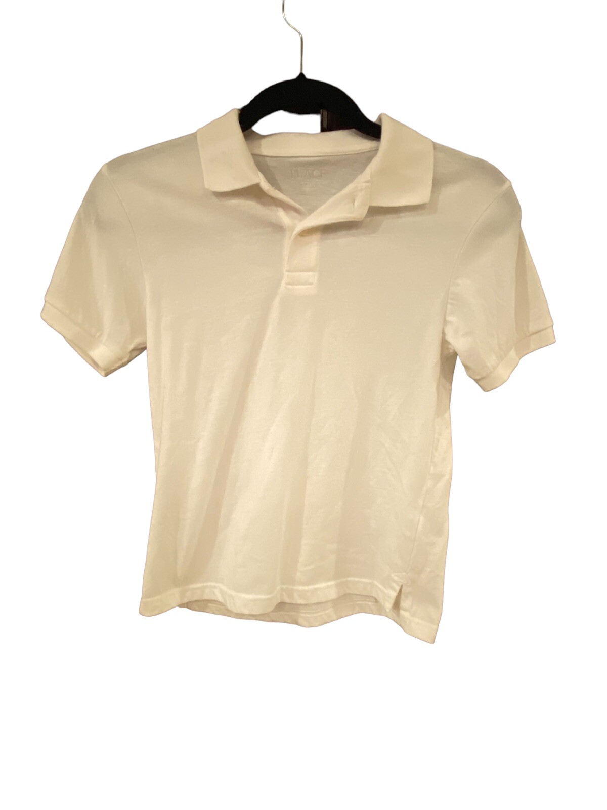 The Childrens Place Boys Polo Shirt Size Medium 7/8 White Short Sleeve