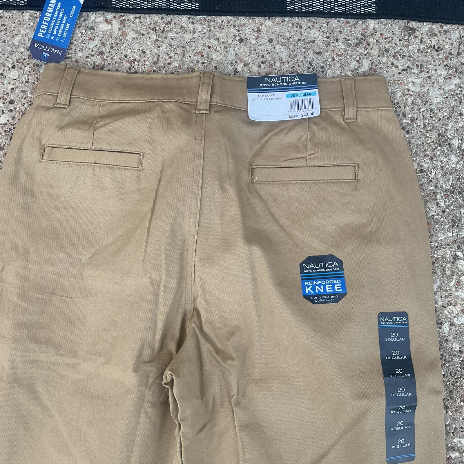 NWT Nautica School Uniform Pants 28×31 N9D0054P Burnished Khaki