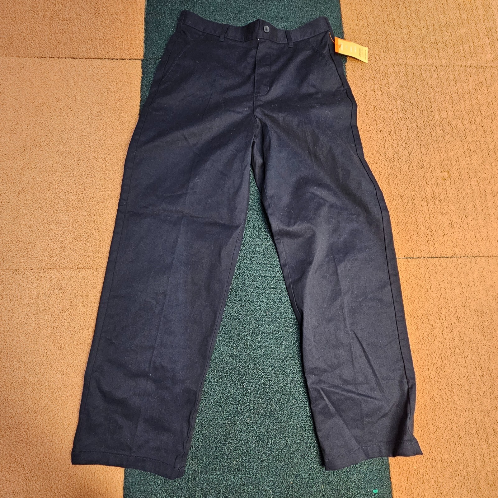 French Toast Boy’s Relaxed Pants Size 16 Husky Navy Blue New Chino uniform V7b