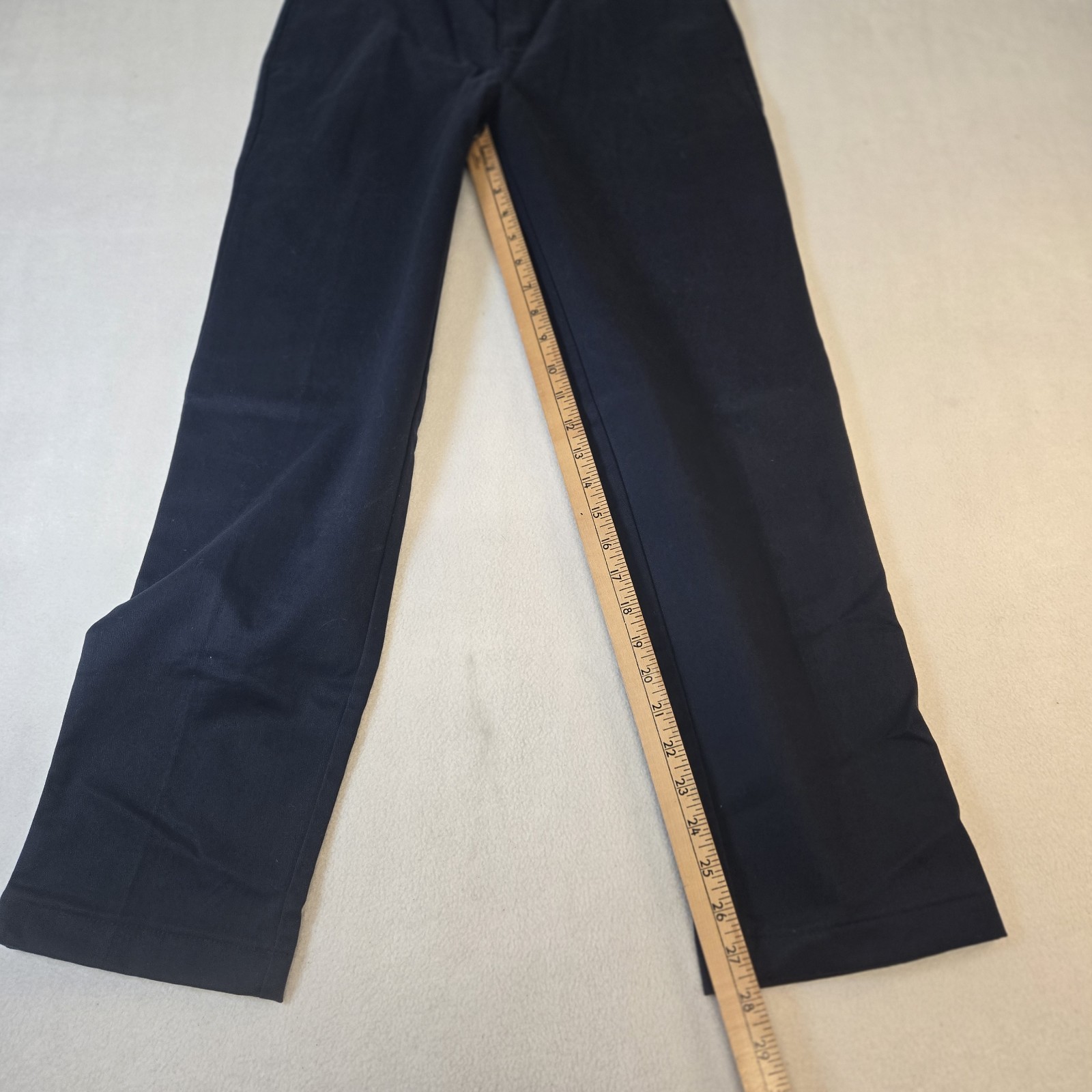 Lands End Dress Navy Blue Pants Boys 12 Husky Chino Uniform Flat Front School