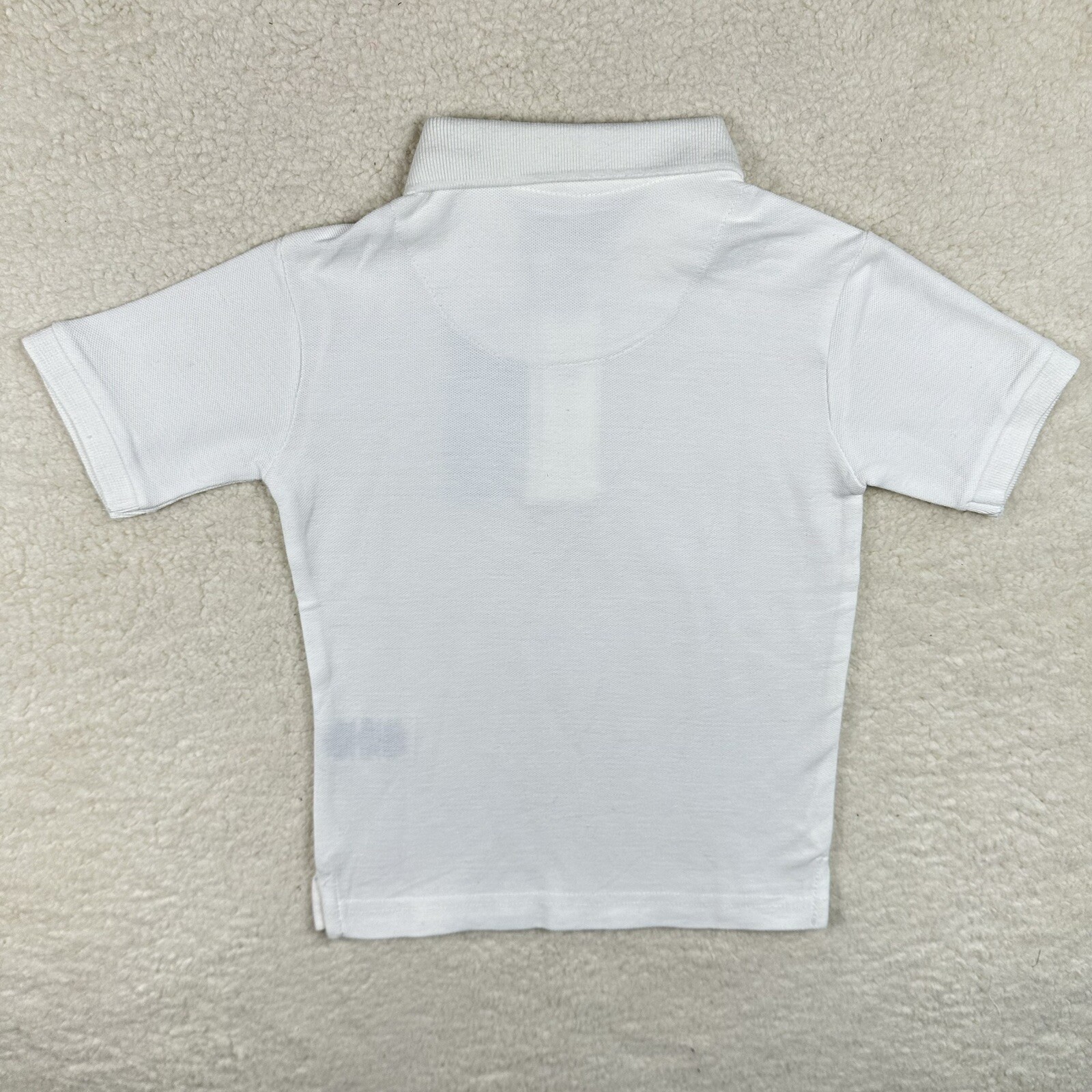 Nautica Boys Big School Uniform Short Sleeve Polo Shirt Button Closure Pique Wht