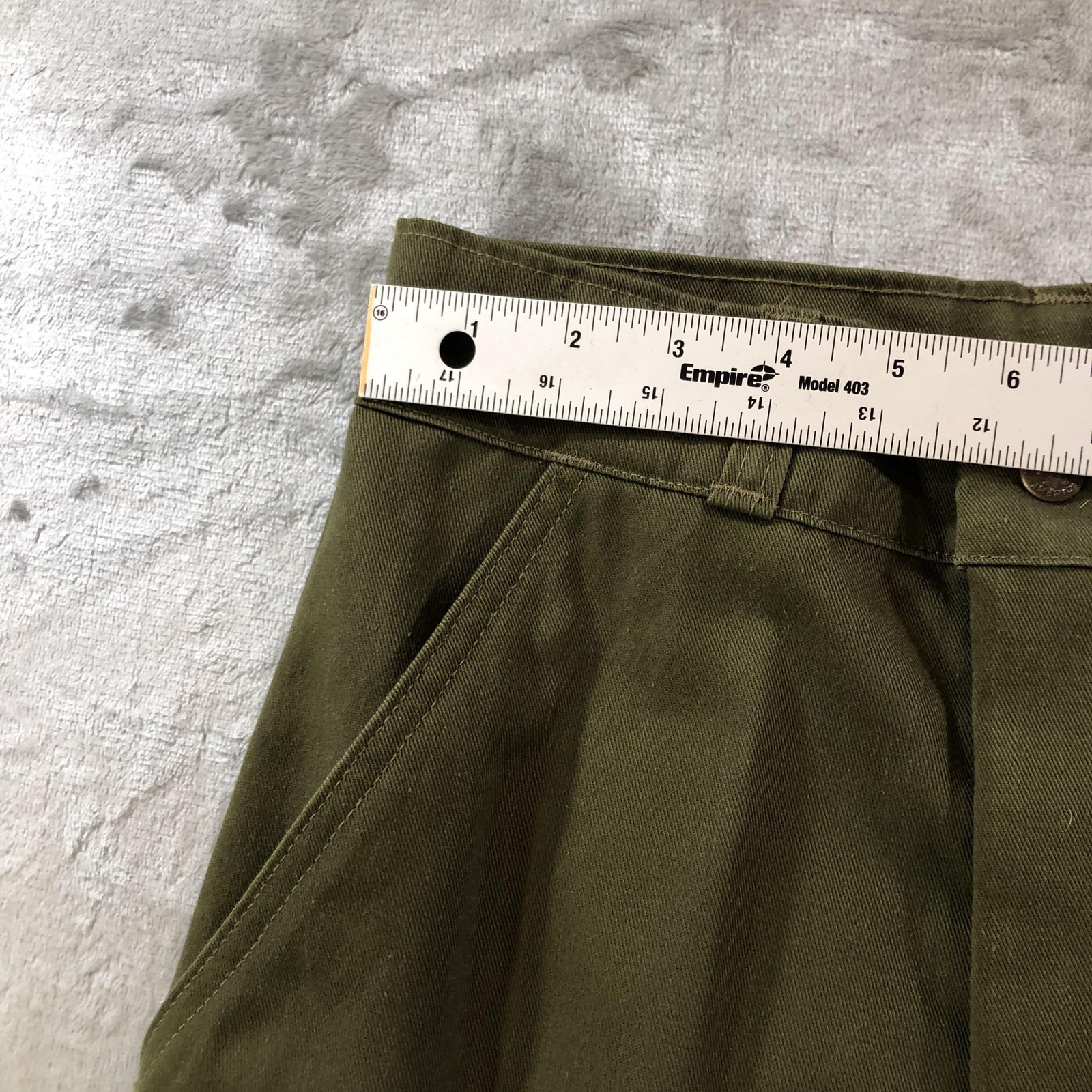 vtg Boy Scouts of America Pants Youth 26 Green Official Uniform Cargo Pockets
