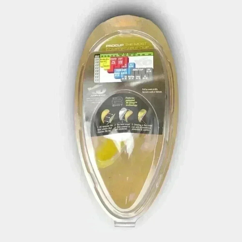 XO Peewee ProCup 2.0 Protective Cup R18-22 Yellow with Brief Support Age 5 to 7